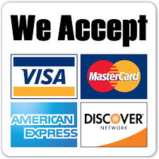 we accept all mayor credit card